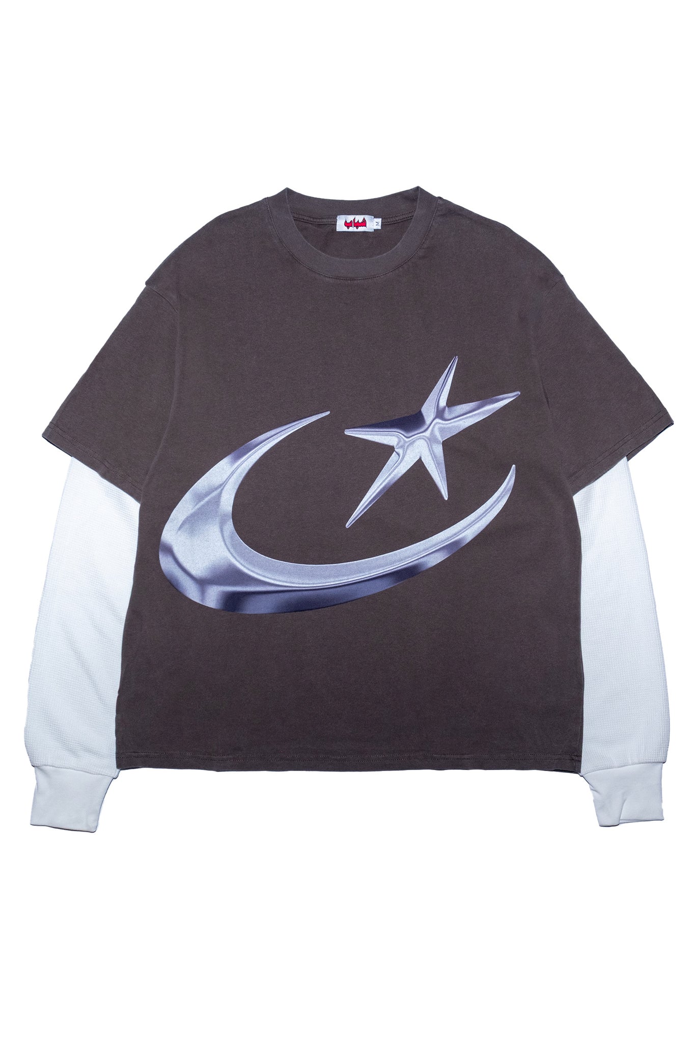 Waffle Moon & Star Layered Long Sleeve T-shirt